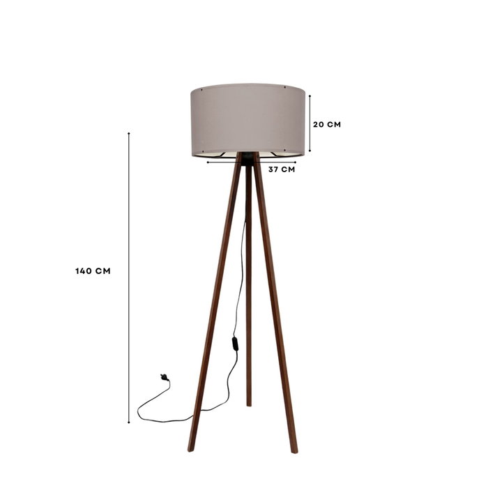 Opviq Lámpara de Pie AYD-1531 Beige y Marrón